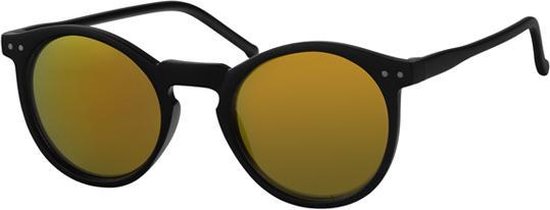 Zonnebril Rond Goud Rood Spiegel van Ray-Ban