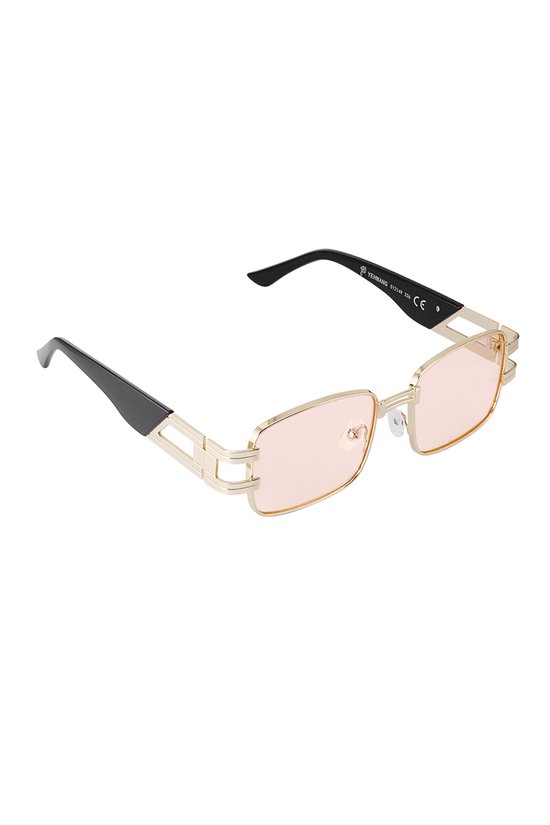 Zonnebril simple metal essential - roze goud van Sinner