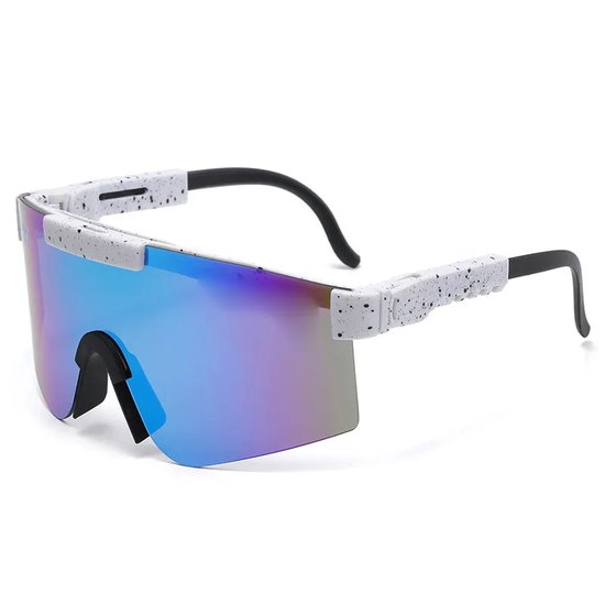 Zonnebril - Sport Zonnebril - Sport Glasses - Wintersport zonnebril - sneeuw - ski bril - Fietsbril - Sportbril - UV 400 Snelle Planga Festival- blauw van Snelle Planga
