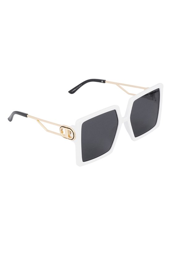 Zonnebril Summer Statement - Trendy Zonnebril met UV-Bescherming - Stijlvol Accessoire voor Vakantie en Dagelijks Gebruik - Wit van Merkloos