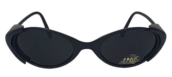 Zonnebril TRENDY - Sjieke Bril - UV 400 - Zilver / Zwart - Moderne Look - Zwarte Glazen van TRENDY