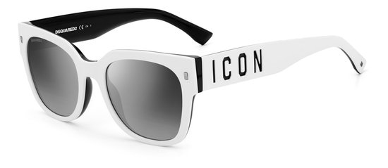 Zonnebril Uniseks Dsquared2 ICON 0005/S ø 58 mm Wit Zwart van Dsquared2