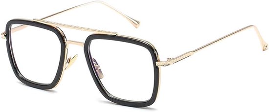 Zonnebril Vintage - Vierkant Metalen Frame Brillen Klassieke Zonnebril Retro Stijl Rechthoekige voor Mannen Vrouwen Bril UV400 Bescherming Zonnebril