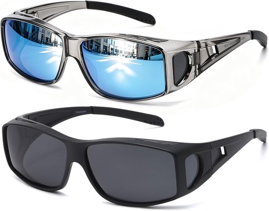 Zonnebril voor dames en heren, gepolariseerde zonnebril voor brildragers, UV400-bescherming, normale bril voor brildragers, strand, autorijden