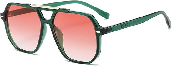 zonnebril voor dames en heren, jaren '70, vintage, vierkant, pilotenbril, grote glazen, bril voor UV400-bescherming