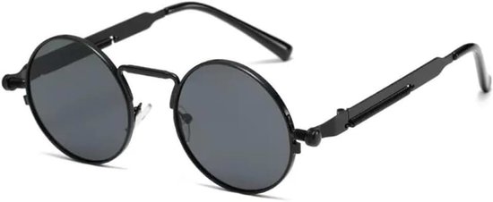 zonnebril voor heren en dames, UV400-bescherming, metalen frame, rond, retro, voor autorijden, reizen, dagelijks gebruik, strand