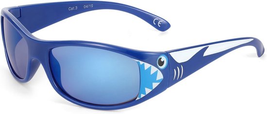 Zonnebril voor Kinderen met UV400 Bescherming - Haaienmotief, Ideaal voor Sport en Outdoor Activiteiten