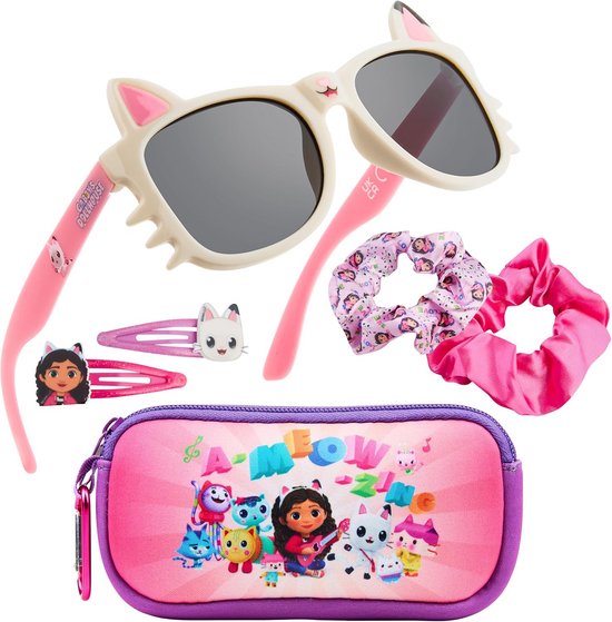 Zonnebril voor Meisjes met Haaraccessoireset: Scrunchies, Clips en UV-bescherming
