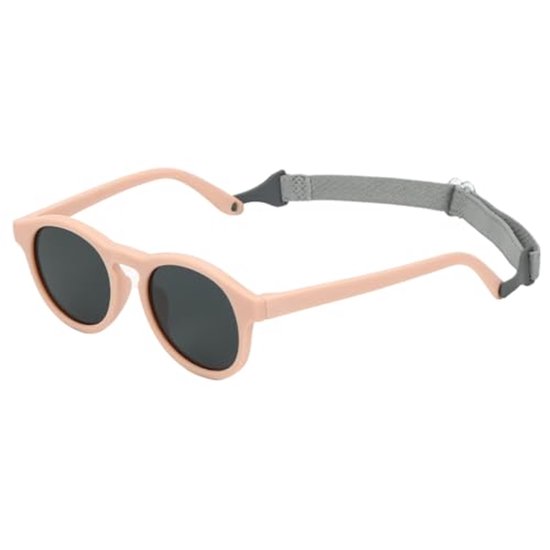 Zonnebril voor Peuters en Baby's met Verstelbare Riem - Flexibel en Buigzaam Frame, Gepolariseerde Zonnebril in Roze van Merkloos
