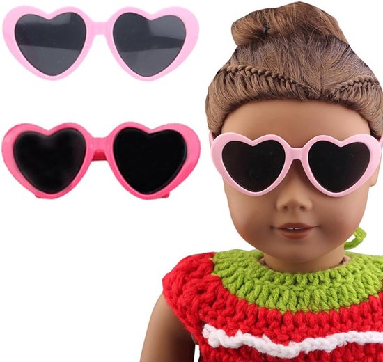 Zonnebril voor Poppen en Pluche Dieren - 2 Stuks - Brons - M van Com-Four.