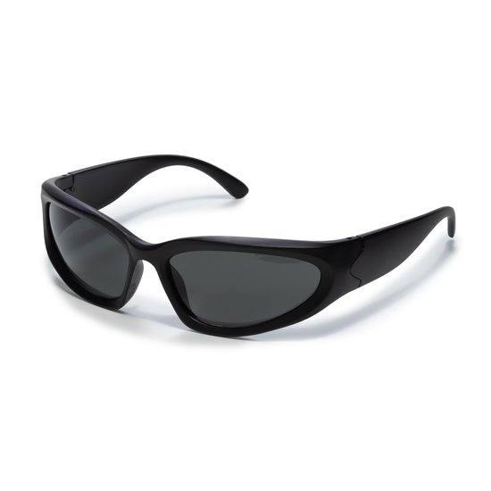 Zonnebril - Zonnebrillen - Festival bril - Rave bril - Glasses - Sportief model - Zwart - Zwarte glazen van Onbekend
