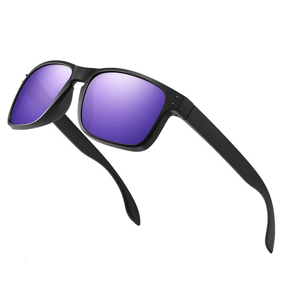 zonnebril - Zonnebrillen met transparant montuur - zonnebril heren gepolariseerd - zonnebril heren - zonnebril dames - Zonnebrillen voor buiten - Zwart/Paars - PC van Merkloos