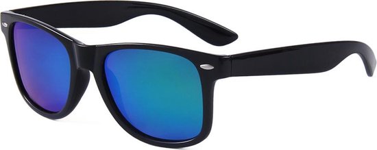 Zonnebril Zwart Groen Blauw Spiegel - Gepolariseerd van Felizashop