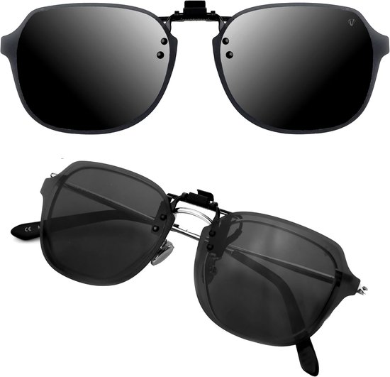 Zonnebrilclip, Opklapbaar en Ultralicht, Zonnebriloverzetbril, Heren, Dames, 100% UV-bescherming