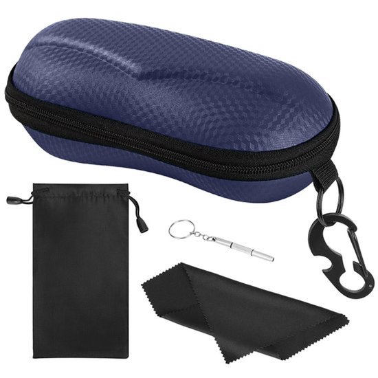 Zonnebrilhoes - EVA Semi Hard Shell - Antikras - Unisex - Opbergcase - Inclusief Microvezeldoek - Lichtgewicht en Draagbaar - Brilcase