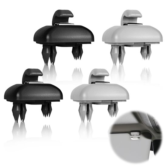 Zonnebrilhouder - Premium Set van 4 Zonneklep Interieur Accessoires Haak Clip Beugel, Ideale Vervanging voor Audi A4 B8 LA5A6Q5Q3 (8U0857562A)
