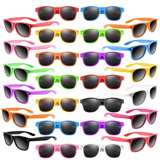 Zonnebrillen 20 Stuks - Feestzonnebrillen - Neonkleuren - UV400 Lenzen - Onbreekbaar - One Size Fit