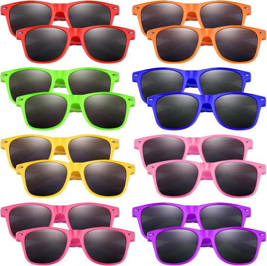 Zonnebrillen Kinderen Neon Kleuren - Feestartikelen en Strandaccessoires van Merkloos