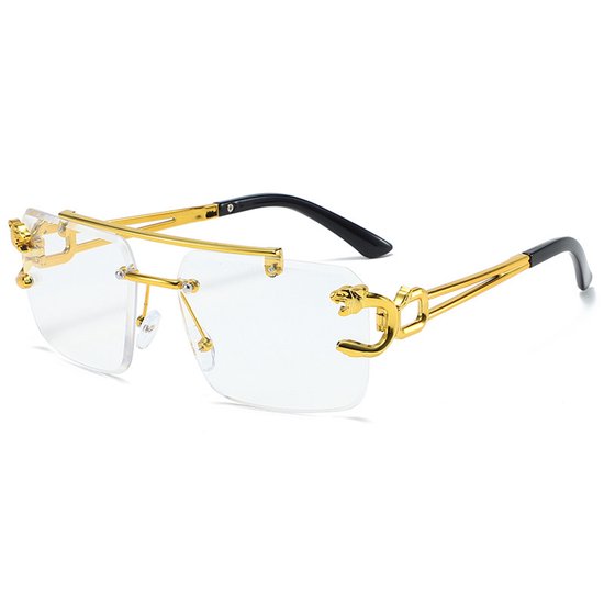 Zonnebrillen – Randloze brillen – Randloze zonnebrillen – Unisex modebrillen – Zomerbrillen – Transparante glazen