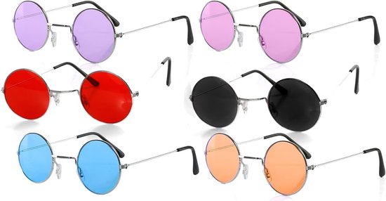 Zonnebrillen Set - Ronde Brillen - Feest Accessoires - Grootverpakking 24 Stuks - 45 x 30 x 2 cm