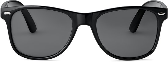 Zwarte Gepolariseerde Retro Zonnebril van Merkloos