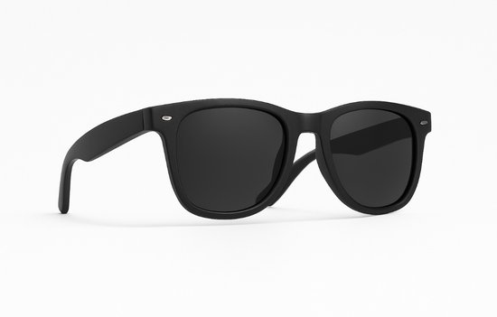 Zwarte Sportieve Zonnebril – Unisex – UV400 Bescherming – Comfort Fit van Merkloos