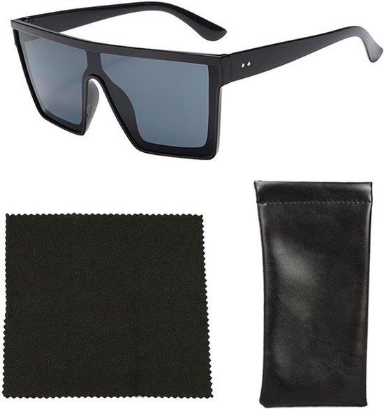 Zwarte zonnebril - Dailygoods- Zonnebril met vierkant frame