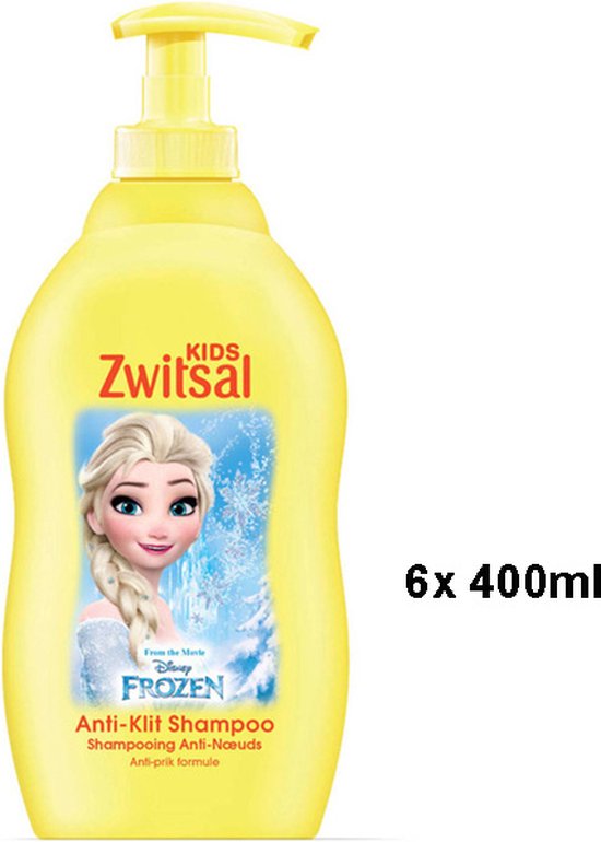 Zwitsal Frozen Zeepvrij Anti-Klit Babyshampoo - 6 x 400 ml - Voordeelverpakking van Zwitsal